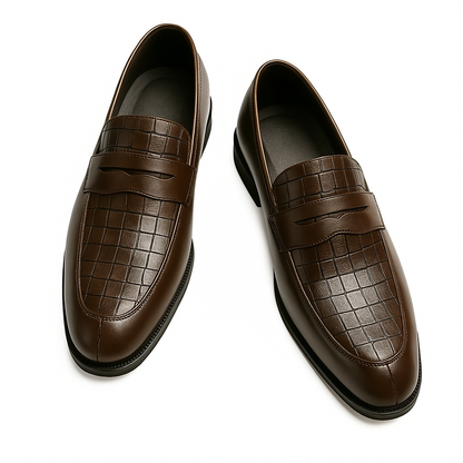 Men's Croc-Embossed Leather Loafers