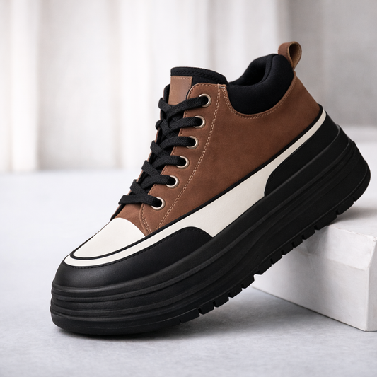 Women's Genuine Leather Orthopedic Platform Sneakers