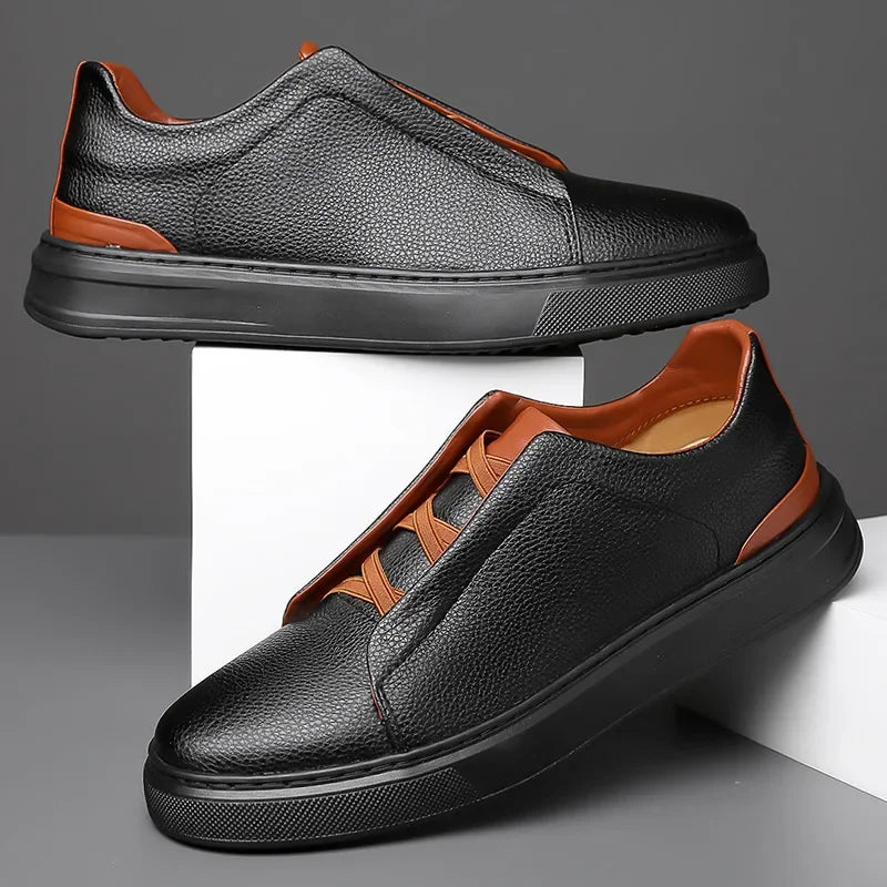 Men's Pebbled Leather Dress Shoes