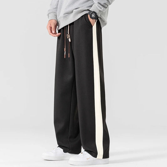 Drexel Wide-Leg Sweatpants With Side Stripe