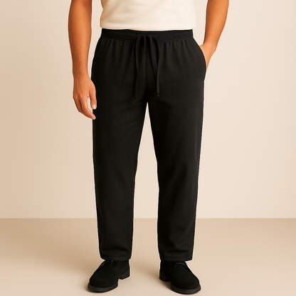 Men's Linen-Cotton Drawstring Pants