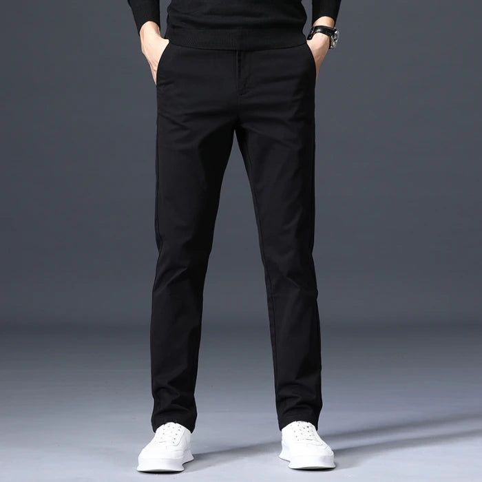 Men's Slim-Fit Cotton Dress Pants