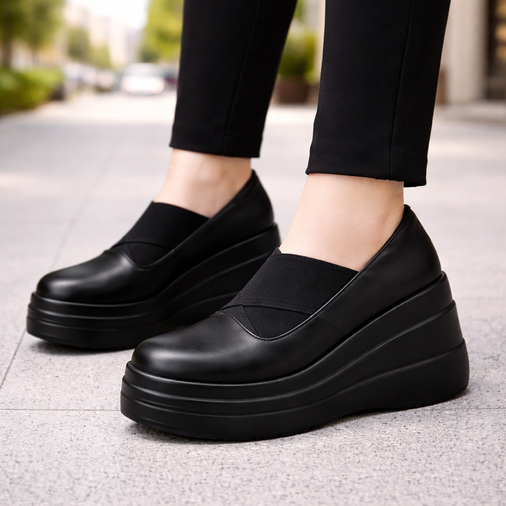 Women's Genuine Leather Orthopedic Platform Shoes
