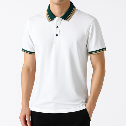 Men's Knit Button-Up Polo Shirt