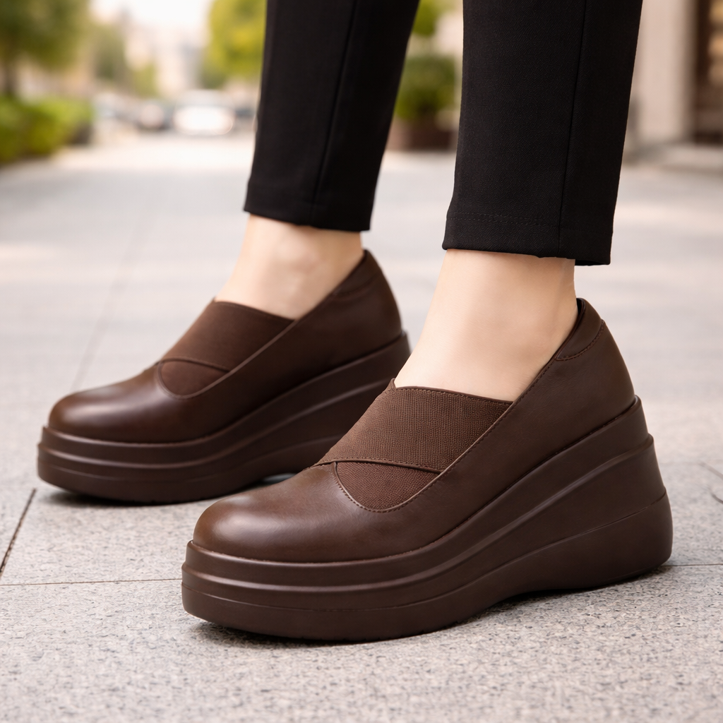 Women's Genuine Leather Orthopedic Platform Shoes