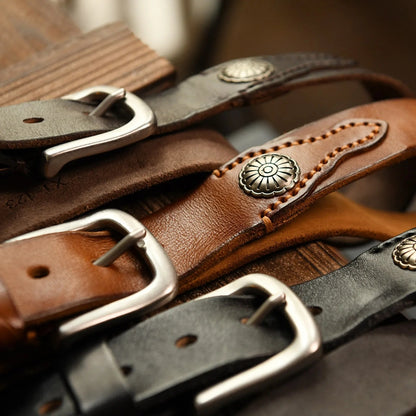 Bronson Hand-Stitched Leather Western Belt