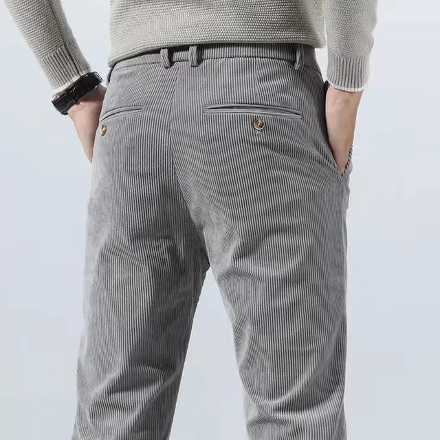Carello Slim Fit Corduroy Chino Pants