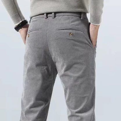 Carello Slim Fit Corduroy Chino Pants