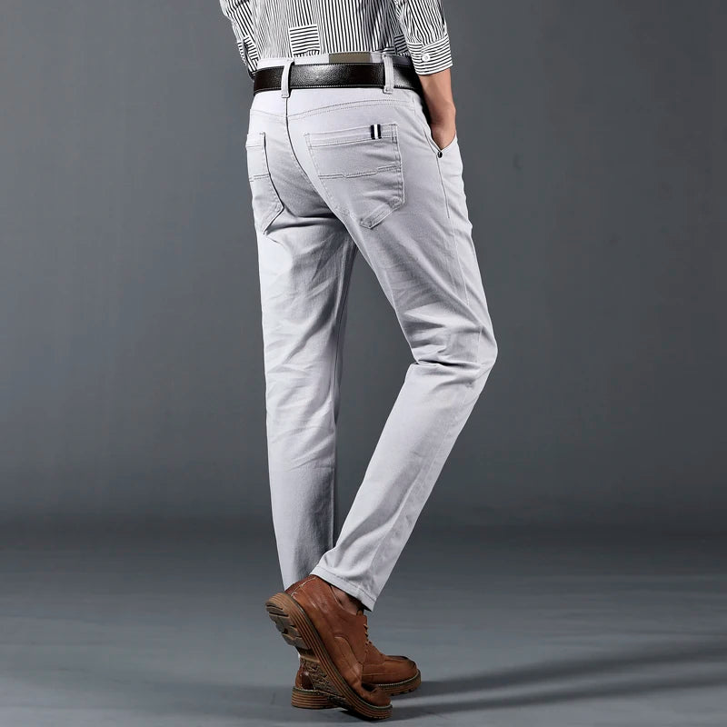 Men's Slim-Fit Cotton Dress Pants