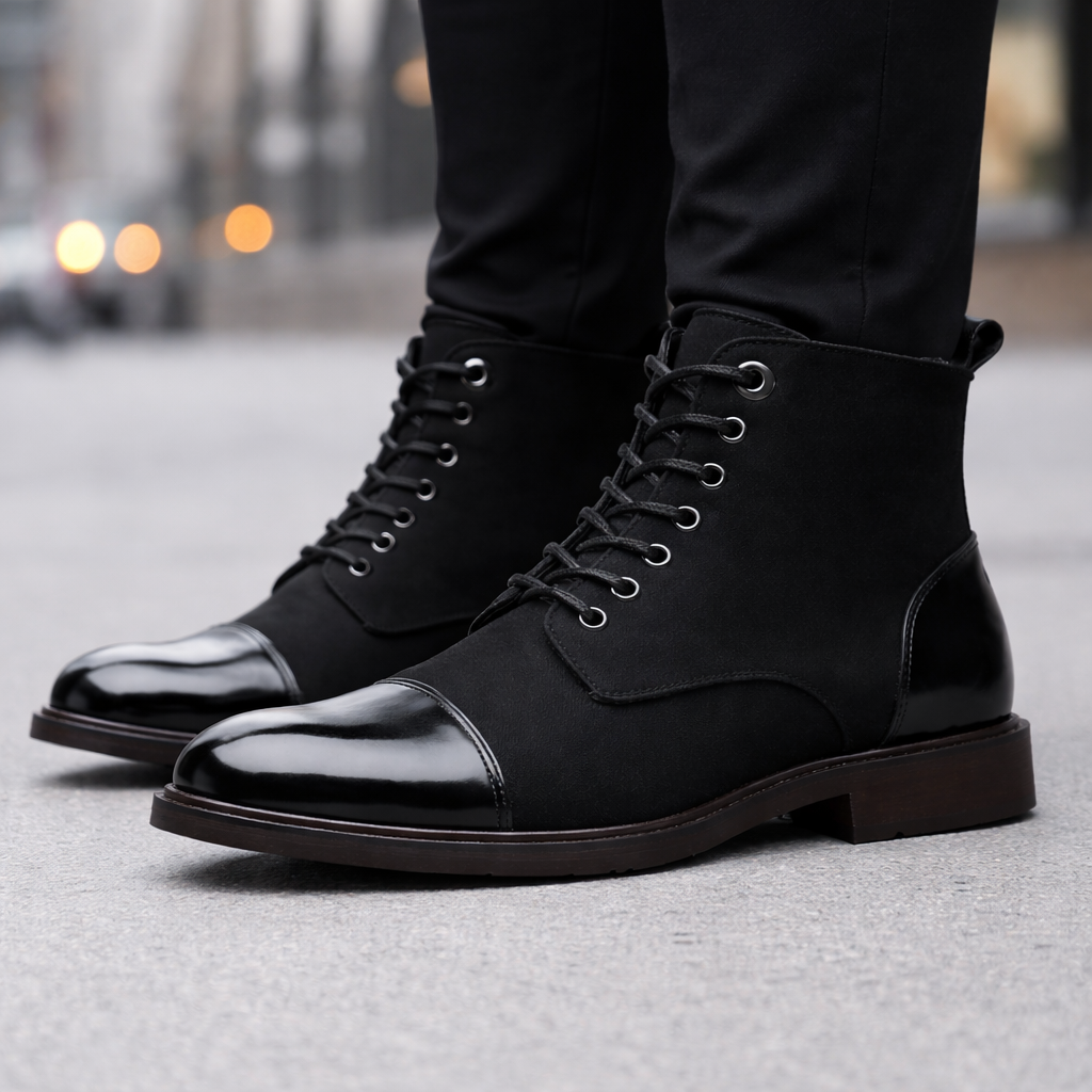 Men's Italian Leather Orthopedic Ankle Boots