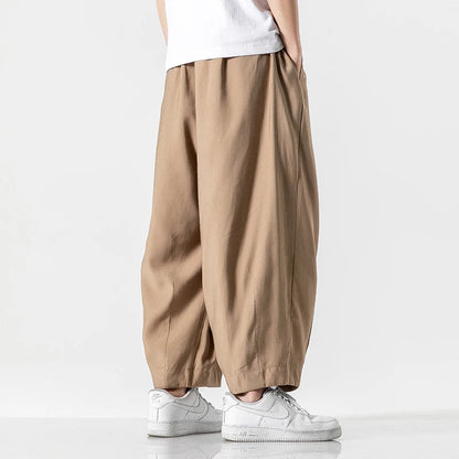 Theron Wide-Leg Cotton Sweatpants