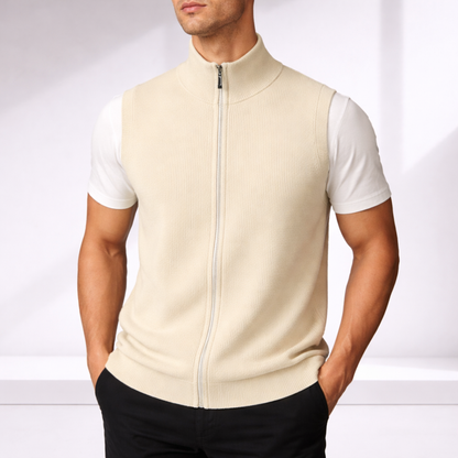 Men's Merino Wool Zip-Up Vest