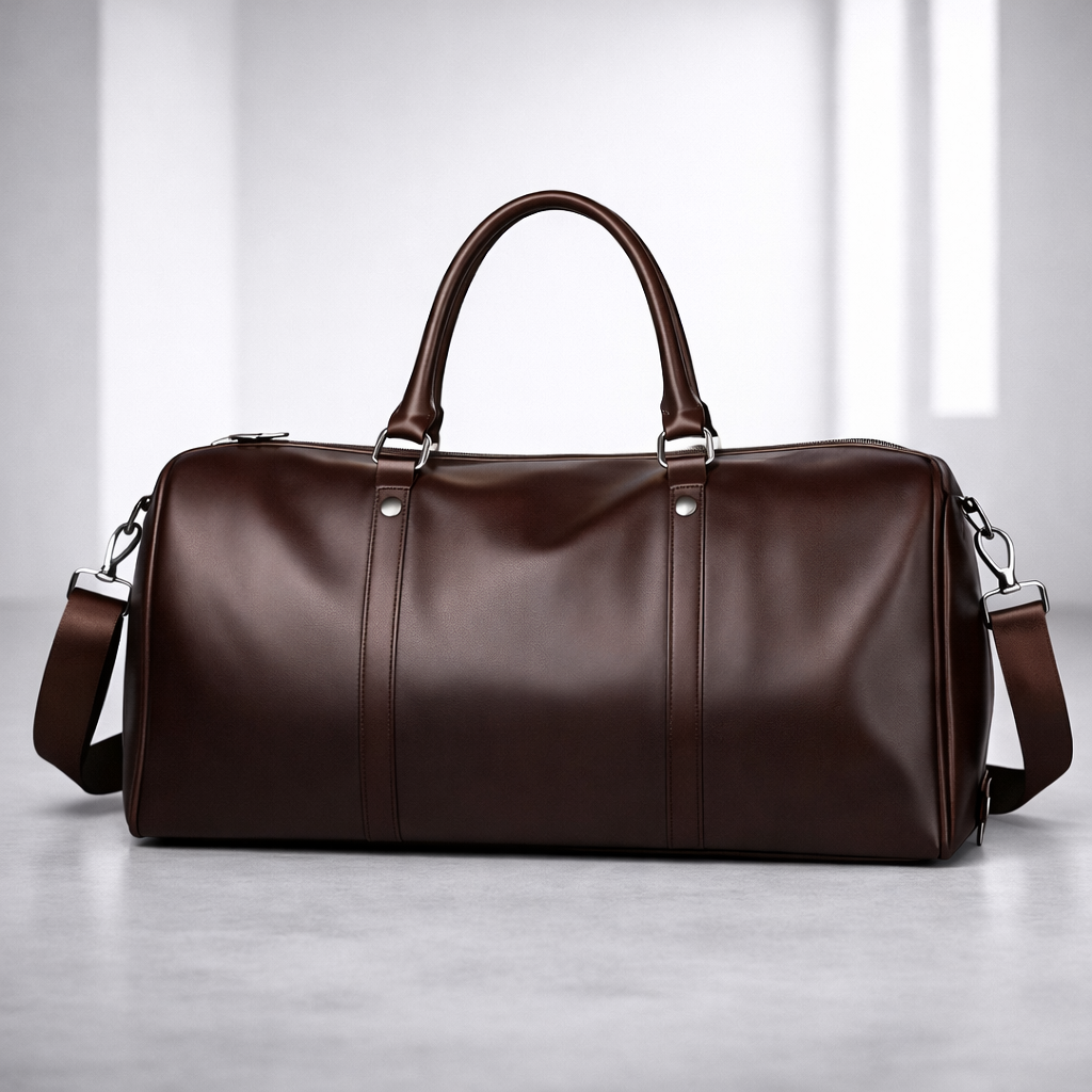 Men's Full-Grain Leather Duffle Bag