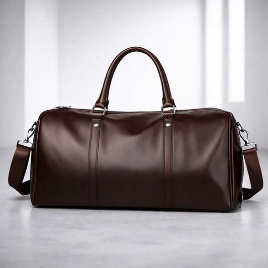 Men's Full-Grain Leather Duffle Bag