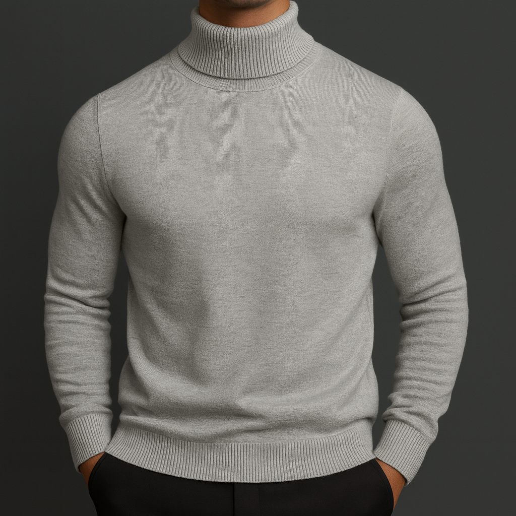 Men's Merino Wool Turtleneck Sweater