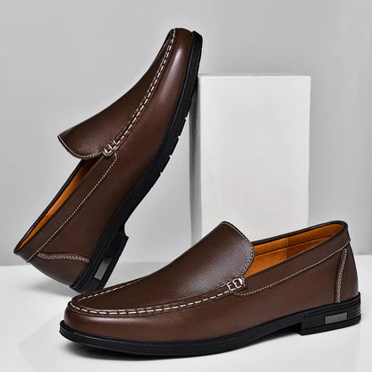 Men's Genuine Leather Slip-On Loafers