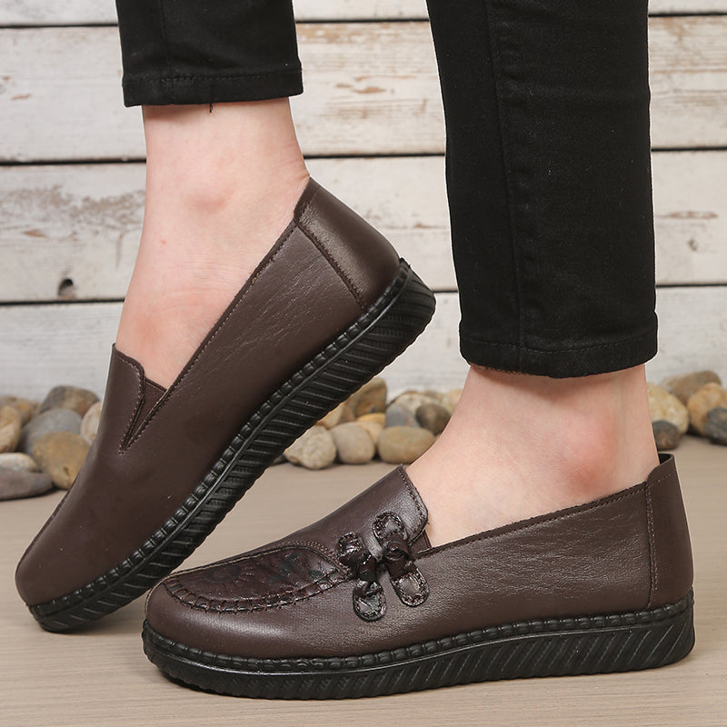 Women's Genuine Leather Orthopedic Slip-On Shoes