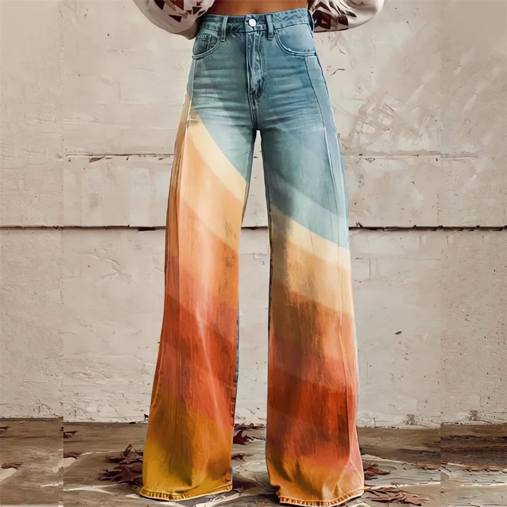 Seraphina High-Waist Flared Wide-Leg Jeans