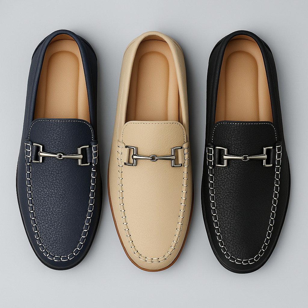 Men's Genuine Leather Slip-On Loafers