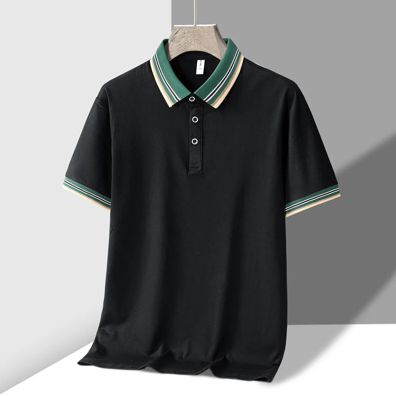 Men's Knit Button-Up Polo Shirt