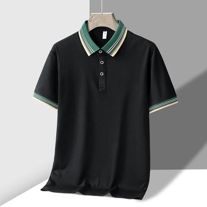 Men's Knit Button-Up Polo Shirt