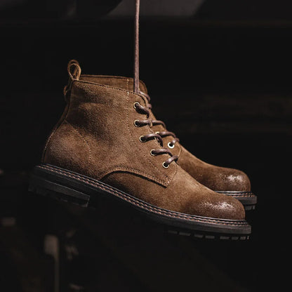 Harlan Leather Lace-Up Ankle Boots