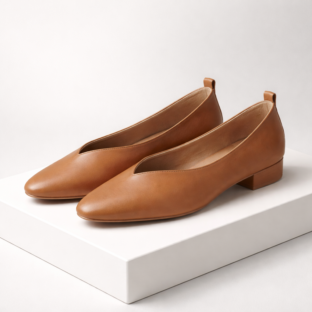 Women's Italian Leather Block Heel Orthopedic Pumps