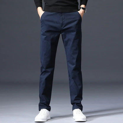 Men's Slim-Fit Cotton Dress Pants