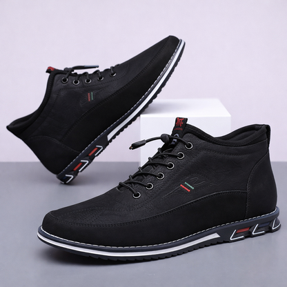 Men's Genuine Leather Orthopedic Mid-Top Sneakers