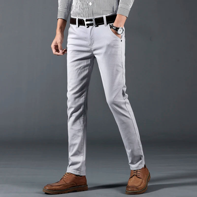 Men's Slim-Fit Cotton Dress Pants