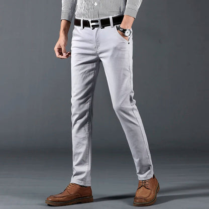 Men's Slim-Fit Cotton Dress Pants
