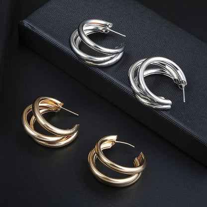 Women's Twist Snap-Closure Earrings – Gold