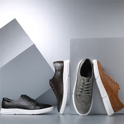 Men's Genuine Leather Orthopedic Low-Top Sneakers
