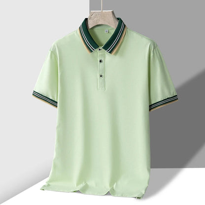 Men's Knit Button-Up Polo Shirt