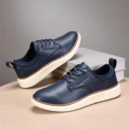 Men's Genuine Leather Lace-Up Orthopedic Shoes