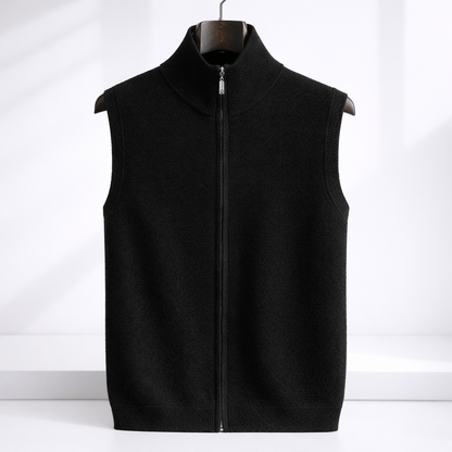 Men's Merino Wool Zip-Up Vest