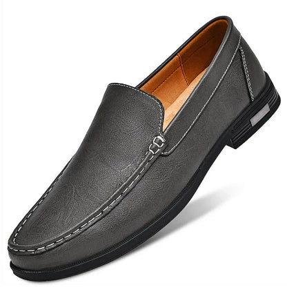 Men's Genuine Leather Slip-On Loafers