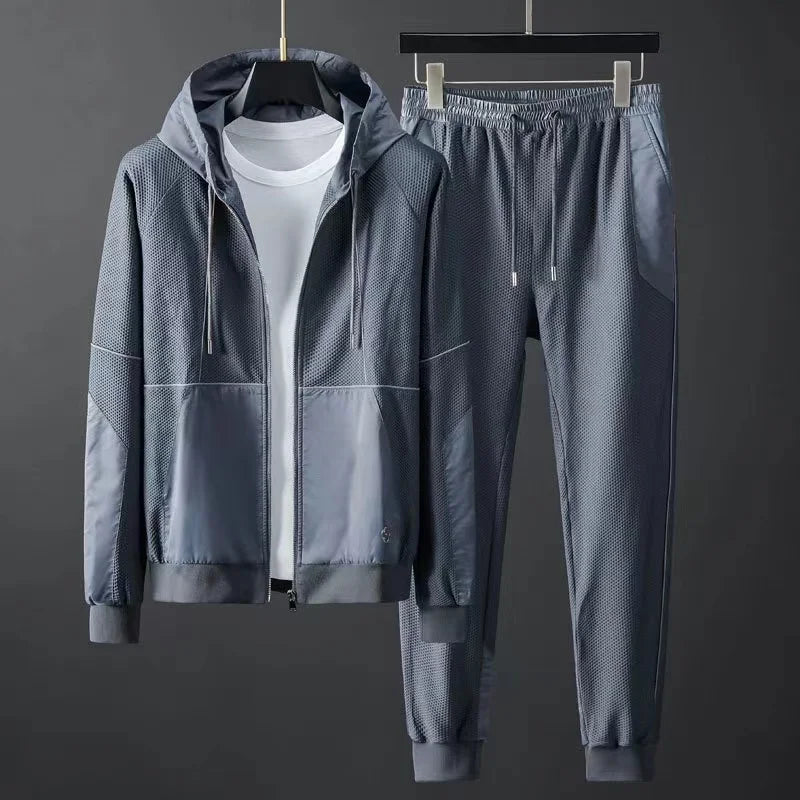 Men's Brushed Knit Jogger Tracksuit Set