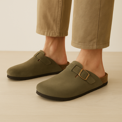 Men's Suede Slip-On Clog Shoes
