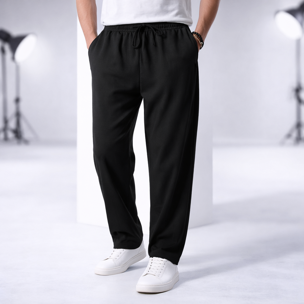Men's Cotton Drawstring Pants with Pockets