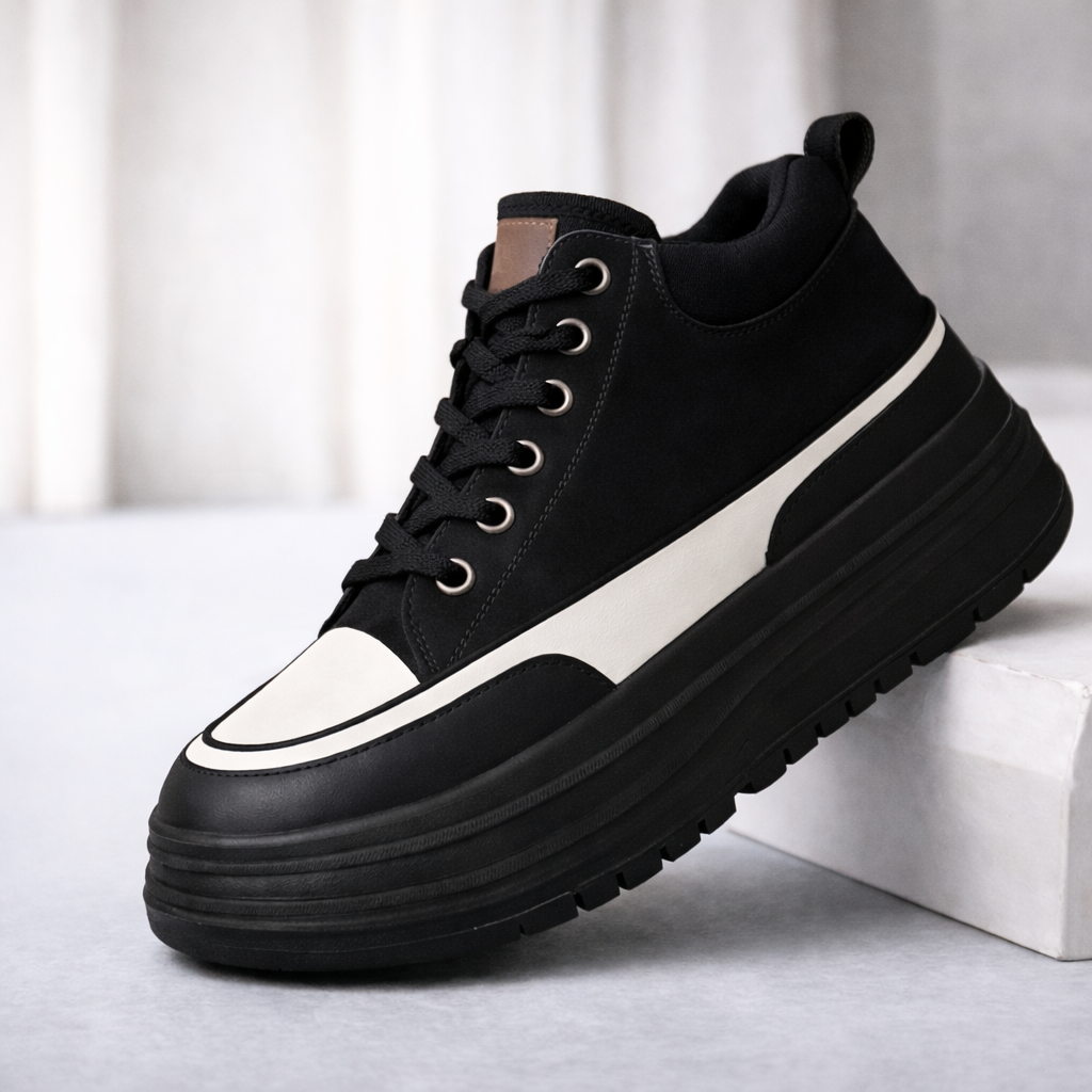 Women's Genuine Leather Orthopedic Platform Sneakers