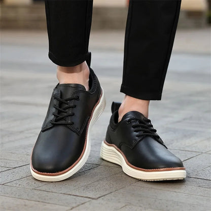 Men's Genuine Leather Lace-Up Orthopedic Shoes