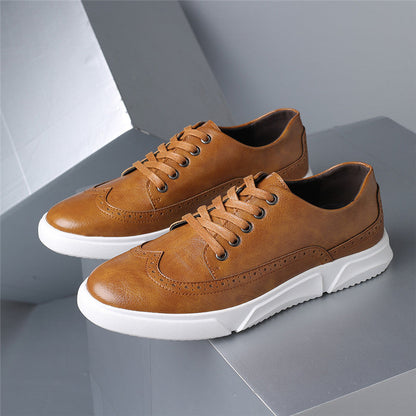 Men's Genuine Leather Orthopedic Low-Top Sneakers