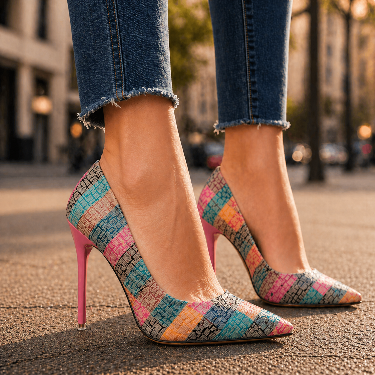 Women's Pointed-Toe Stiletto Heels – Genuine Leather