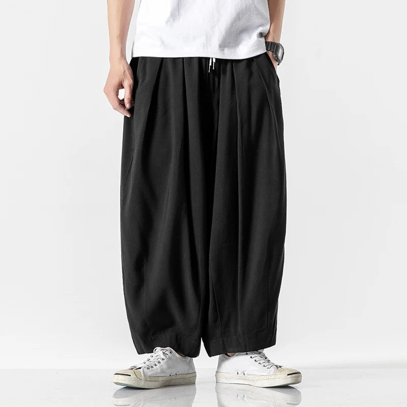 Theron Wide-Leg Cotton Sweatpants
