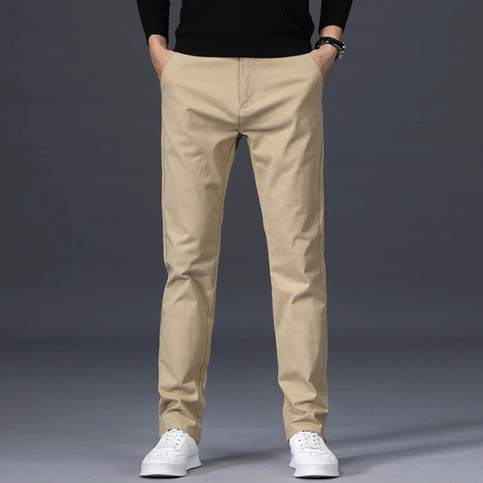 Men's Slim-Fit Cotton Dress Pants