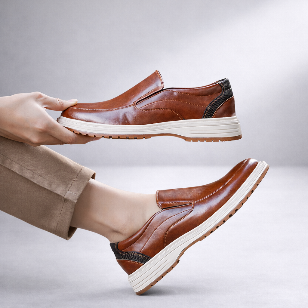 Men's Genuine Leather Orthopedic Slip-On Loafers