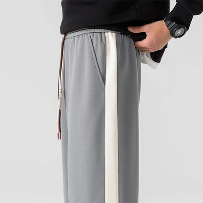 Drexel Wide-Leg Sweatpants With Side Stripe