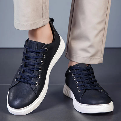 Men's Genuine Leather Low-Top Sneakers
