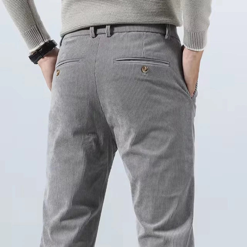 Carello Slim Fit Corduroy Chino Pants